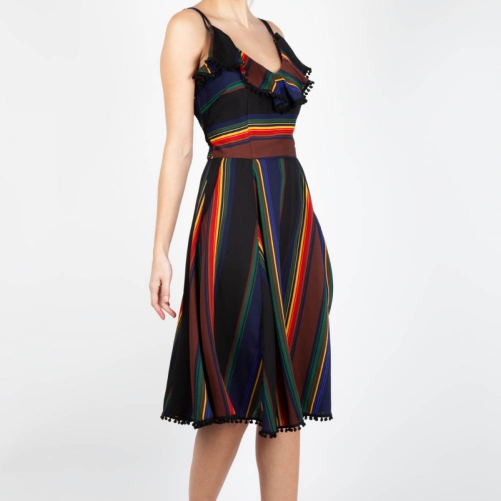 Voodoo Vixen XL Adelyn swing Dress Ruffle flare